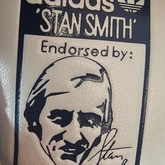 ADIDAS STAN SMITH WHITE/NAVY SZ 5 MENS, 6.5 WOMEN - Picture 8 of 12